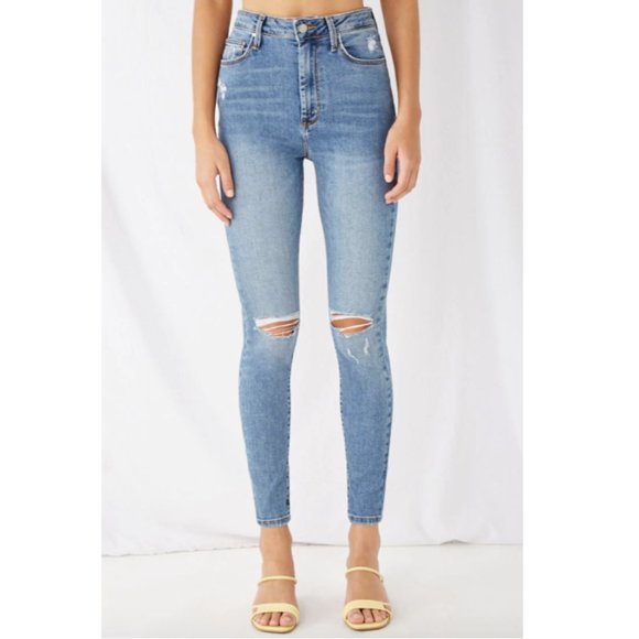 Forever 21 Denim - The Fairfax Super Skinny Distressed Jeans